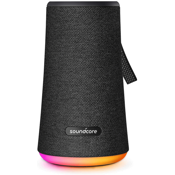 Soundcore Flare+ Portable 360° Bluetooth Speaker by Anker, Huge 360° Sound, IPX7 Waterproof, Bigger Bass, Ambient LED Light, 20-Hour Playtime, 4 Drivers with 2 Passive Radiators, Speaker for Parties