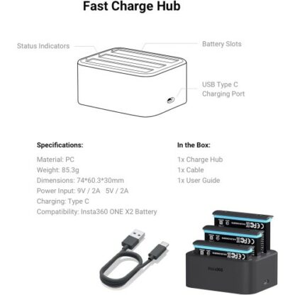 Insta360 Fast Charging Hub for ONE X23