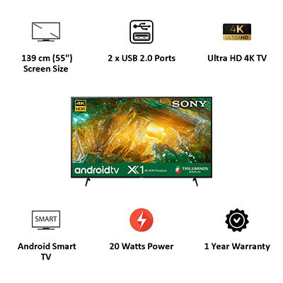 Sony X80H 139cm (55 inch) 4K UHD LED Android Smart TV (KD-55X8000H)3