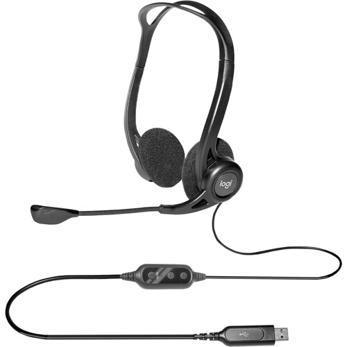 Logitech PC960 Usb Headsets with Noise- Cancelling