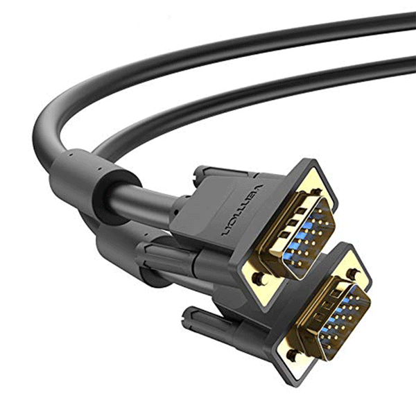 VENTION VGA(3+6) MALE TO MALE CABLE WITH FERRITE CORES 2METER BLACK4
