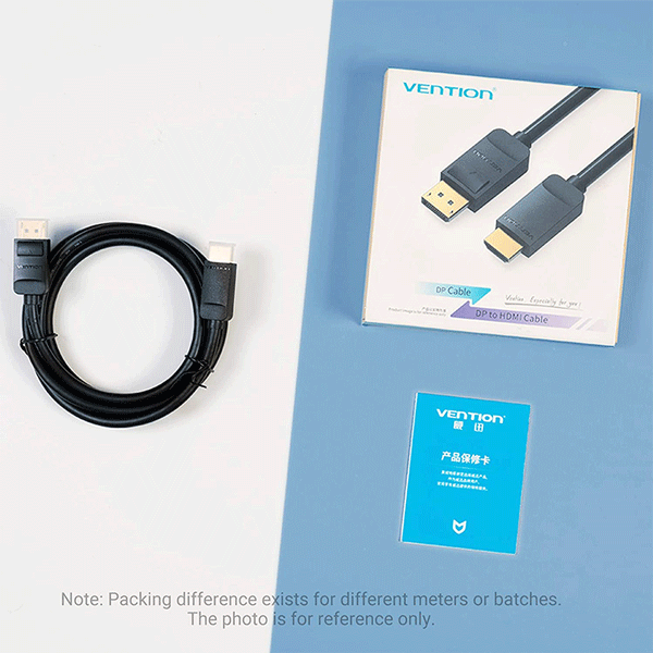 VENTION DP to HDMI Male to Male DisplayPort to HDMI Cable 1.5m0