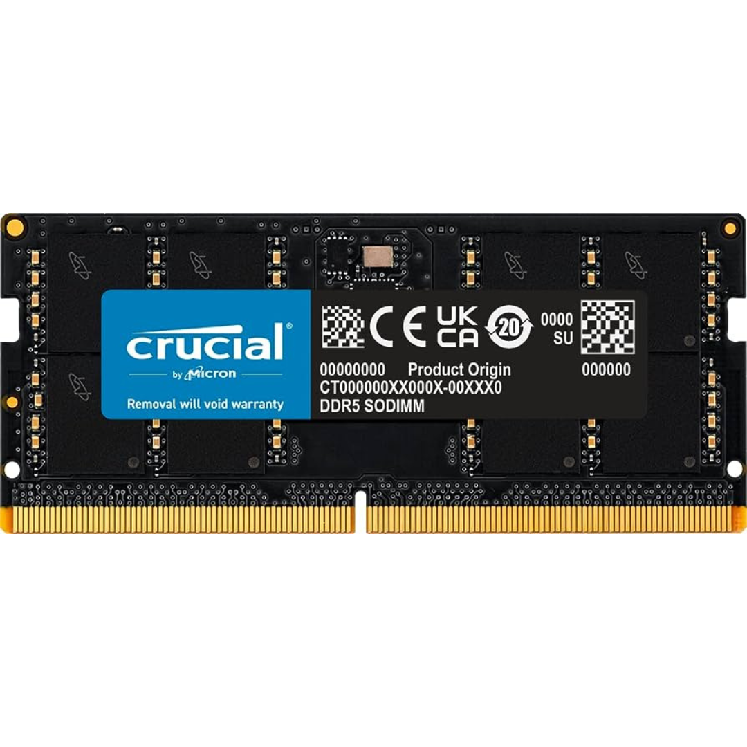 Crucial Laptop RAM 32GB DDR5-4800 SODIMM- CT32G48C40S52