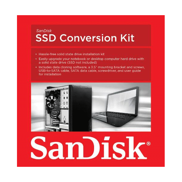 SanDisk SSD Conversion Kit - Step by Step Software and Hardware- SDSSDCK-AAA-G274