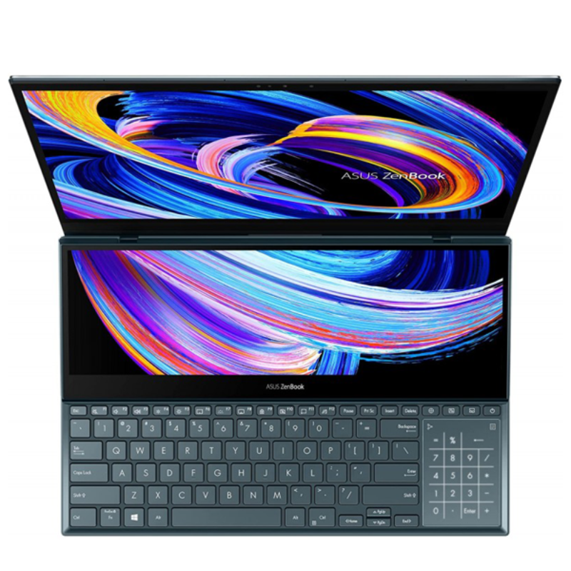 ASUS Zenbook Pro Duo 15 OLED UX582LR-H2017T, Core i9 12900H, 32GB, 1TB SSD, NVIDIA GeForce RTX 3060 6GB GDDR6 Graphics, Windows 11 Home, 15.6″ 4K OLED Touch, ScreenPad Plus– 90NB0VR1-M003Z03