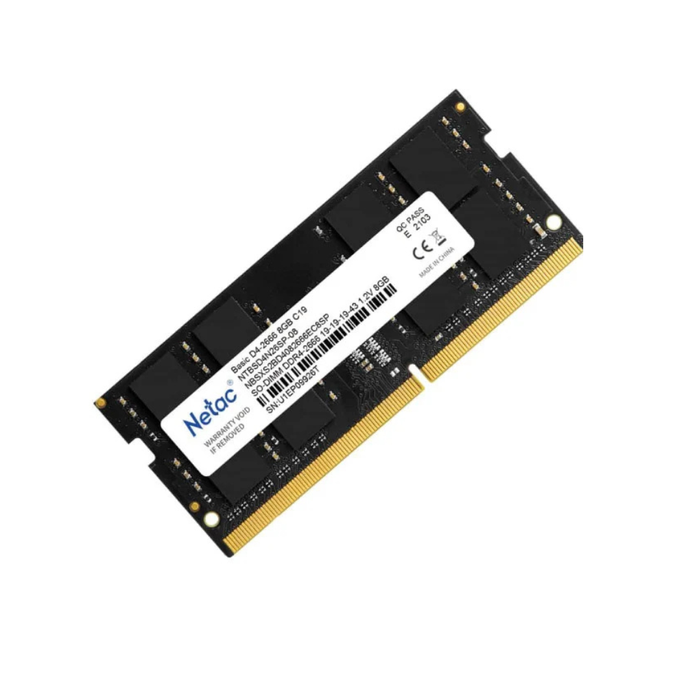 NETAC 4GB DDR4 2666V C19 Laptop RAM