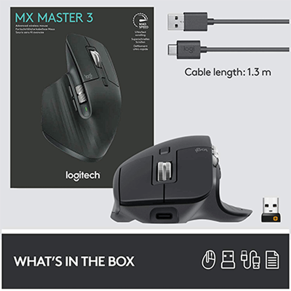 Logitech MX Master 3 Wireless Mouse (Black)4