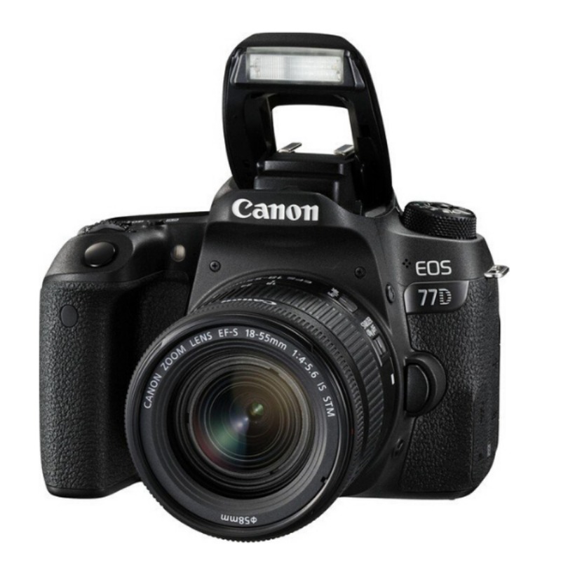 Canon EOS 77D 24.2MP Wi-Fi NFC DSLR Camera with 18-55mm 6fps 3.04