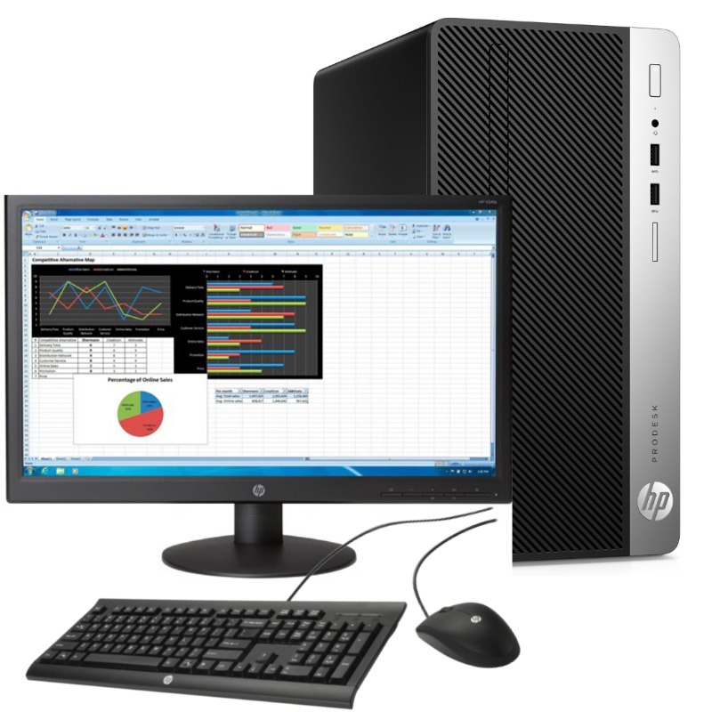 HP ProDesk 400 G5 Intel Core i5-8500 3.0 GHz 4GB RAM 1TB HDD 18.53