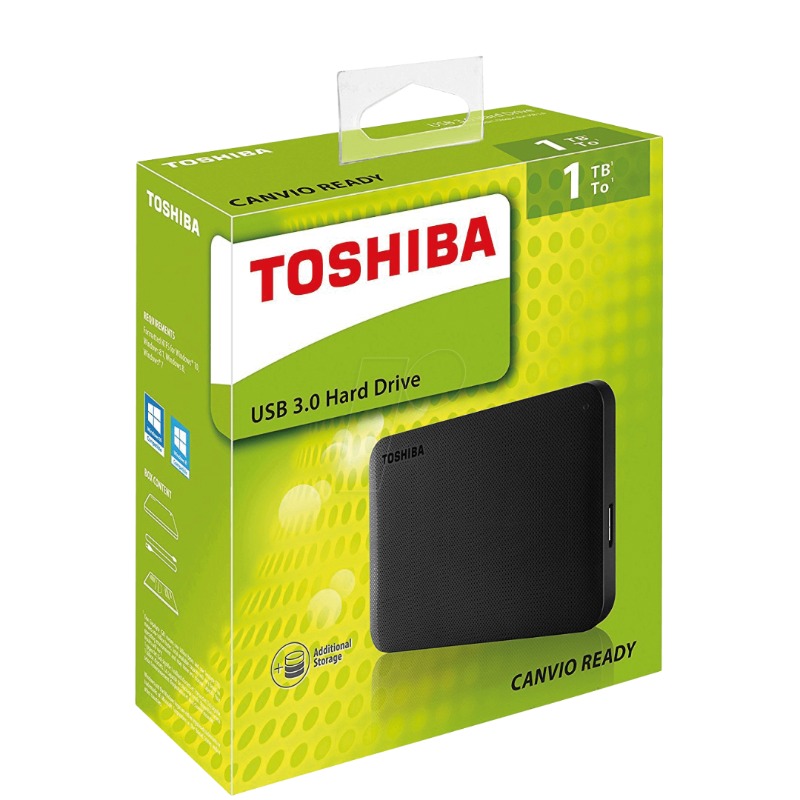 Toshiba Canvio Ready 1TB Portable External Hard Drive 2.5 Inch USB 3.0 - Black3