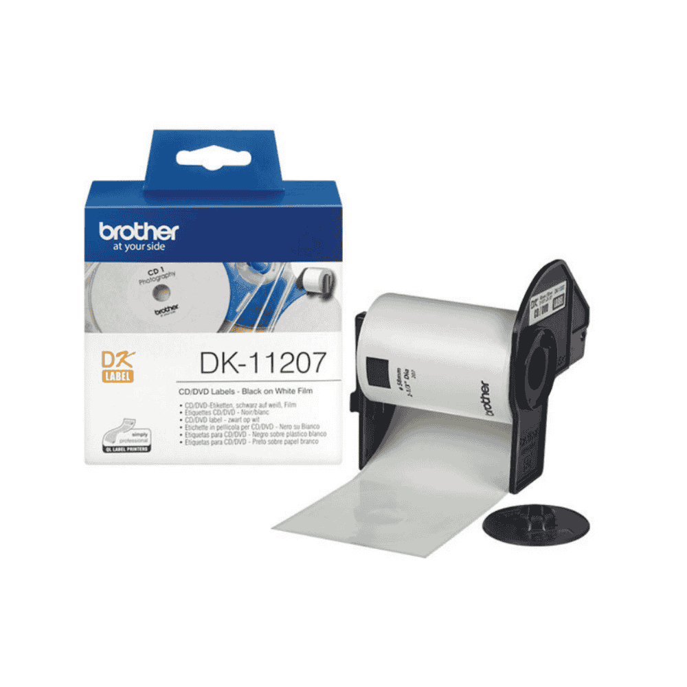  Brother DK-11207 Black on White Laber roll0