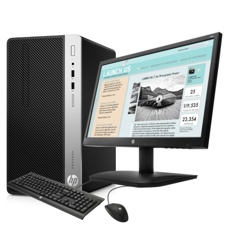 HP Desktop Pro Microtower Core I7, 8GB RAM, 1TB,  USB Keyboard & Mouse 18.5″ Monitor0
