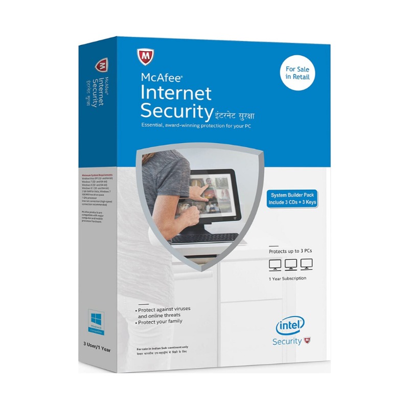 McAfee Internet Security - 3 Users, 1 Year2