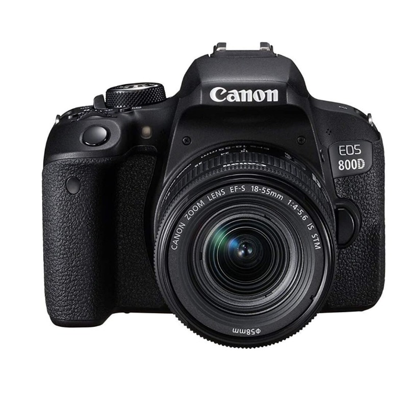 Canon EOS 800D DSLR with 18-55 mm lens0