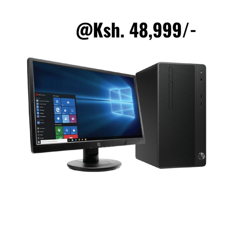 hp 290 g2 microtower desktop pc - core i3-8100 / 4gb ram / 1000gb hdd / dvd-rw drive / win 10 pro4