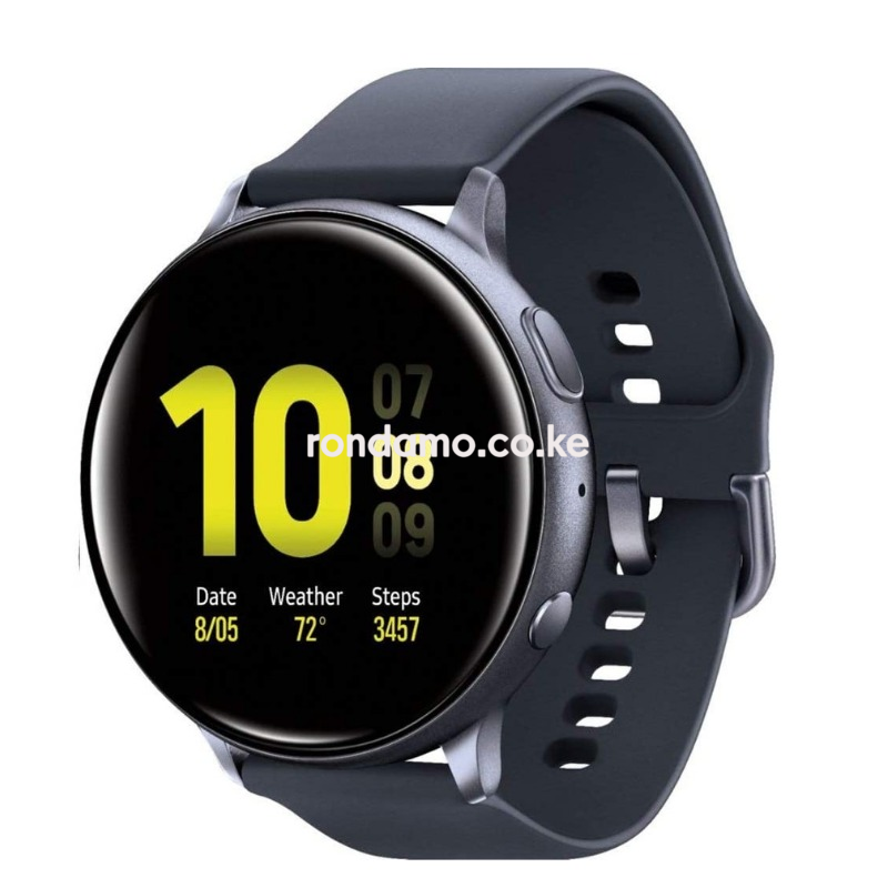 Samsung Galaxy Watch Active2 (Silicon Strap + Aluminum Bezel) Bluetooth (Aqua Black, R820-44mm)2