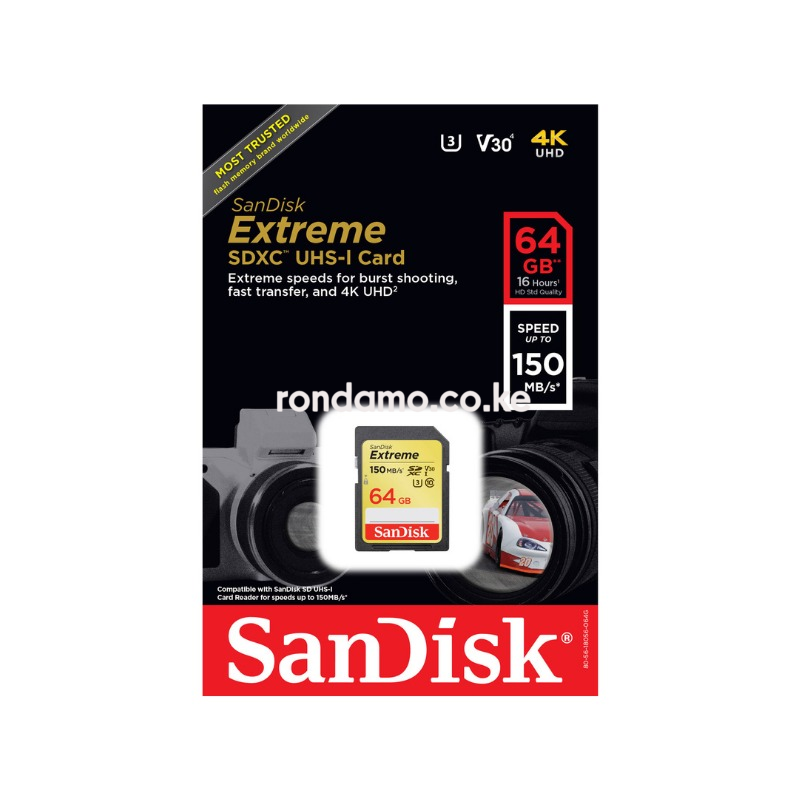 SanDisk 64GB Extreme UHS-I SDXC Memory Card (SDSDXV6-064G-GNCIN)3