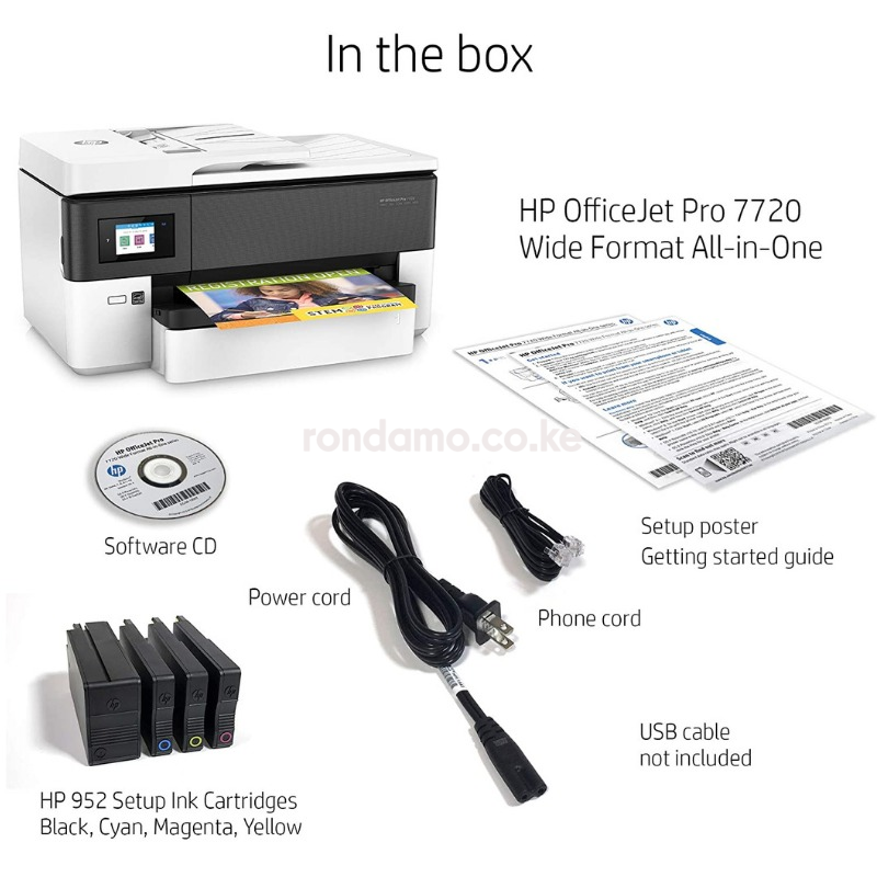 HP OfficeJet Pro 7720 All in One Wide Format Printer with Wireless Printing0
