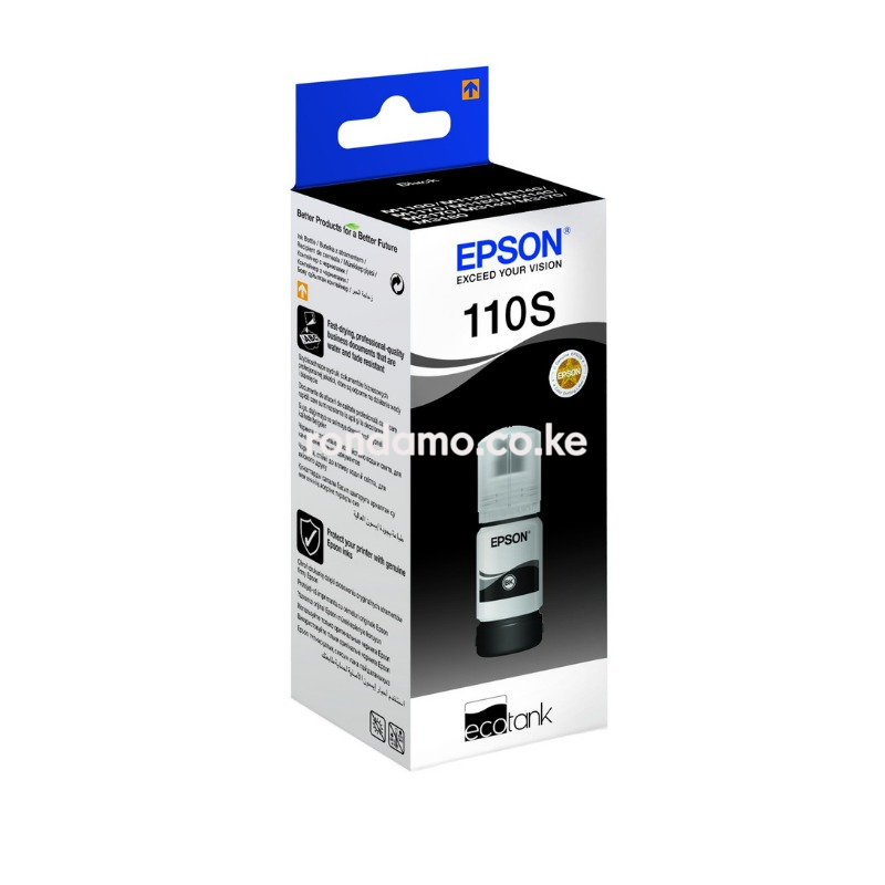 Epson 110S EcoTank Pigment Ink Bottle Black – C13T01L14A4