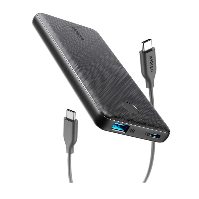 Anker PowerCore Slim 10000 PD, USB-C Portable Charger (18W), 10000mAh Power Delivery Power Bank for iPhone 11 / Pro / 8/ XS/XR, S10, Pixel 3, and More (Charger Not IncludeD)3