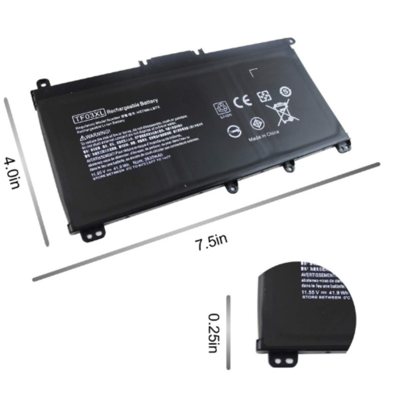 TF03XL Battery Compatible HP Pavilion 15-CD HSTNN-LB7X 920070-855 920046-421 Series Laptop 11.55V 41.9Wh 3470mAh0