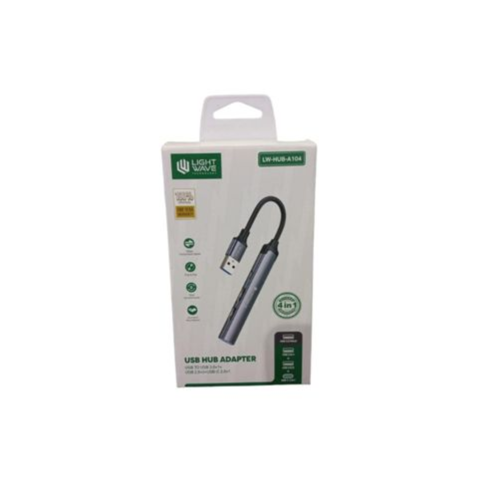 Light Wave 4-in-1 USB-C Hub Adapter-LW-HUB-C304