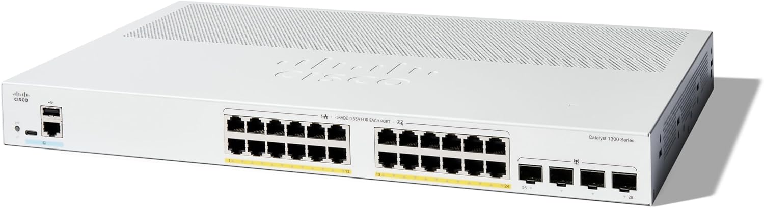 Cisco Catalyst 1300-24P-4G 195W PoE Managed Switch4