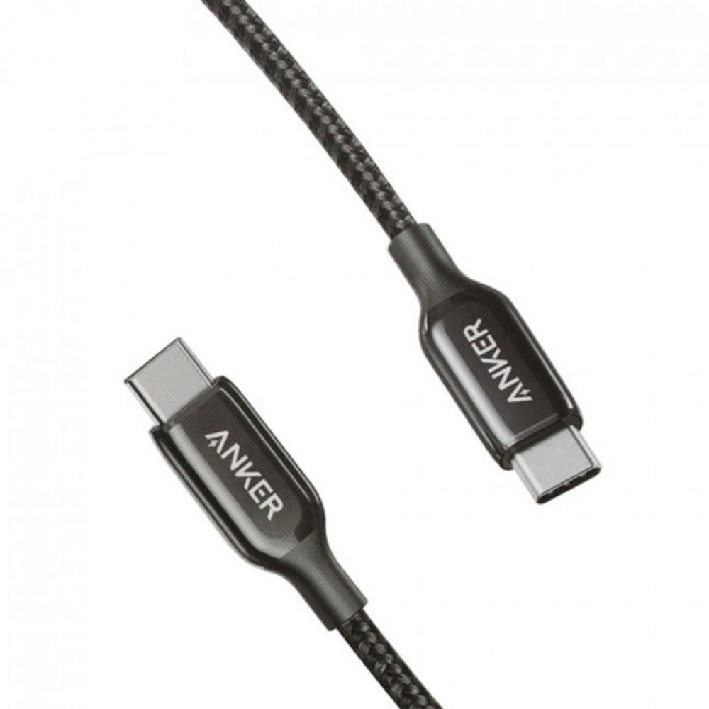 Anker PowerLine+ III USB-C To USB-C 2.0 Cable (3ft) - Black (NYLON BRAIDED) - A8862H114