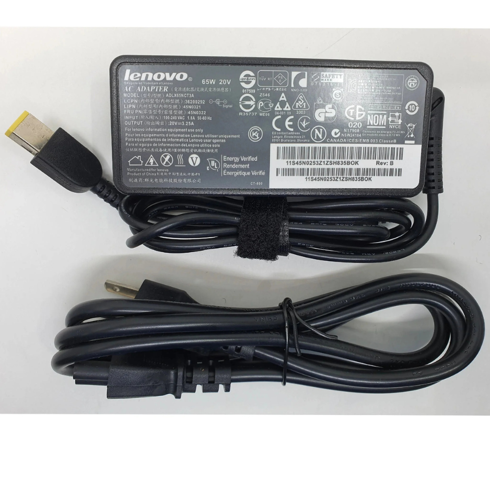 Charger for Lenovo Ideapad 3 14IML05 (81WA) 20V 3.25A 65W 0