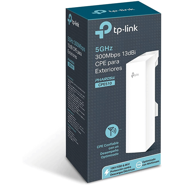TP-LINK CPE510 5GHz 300Mbps WiFi 13dBi Outdoor CPE Point to Point Up to 15km+ Wireless Data Transmission4