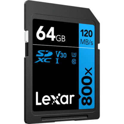 Lexar 64GB 120Mbps 800x UHS-I SDXC Memory Card (BLUE Series)2