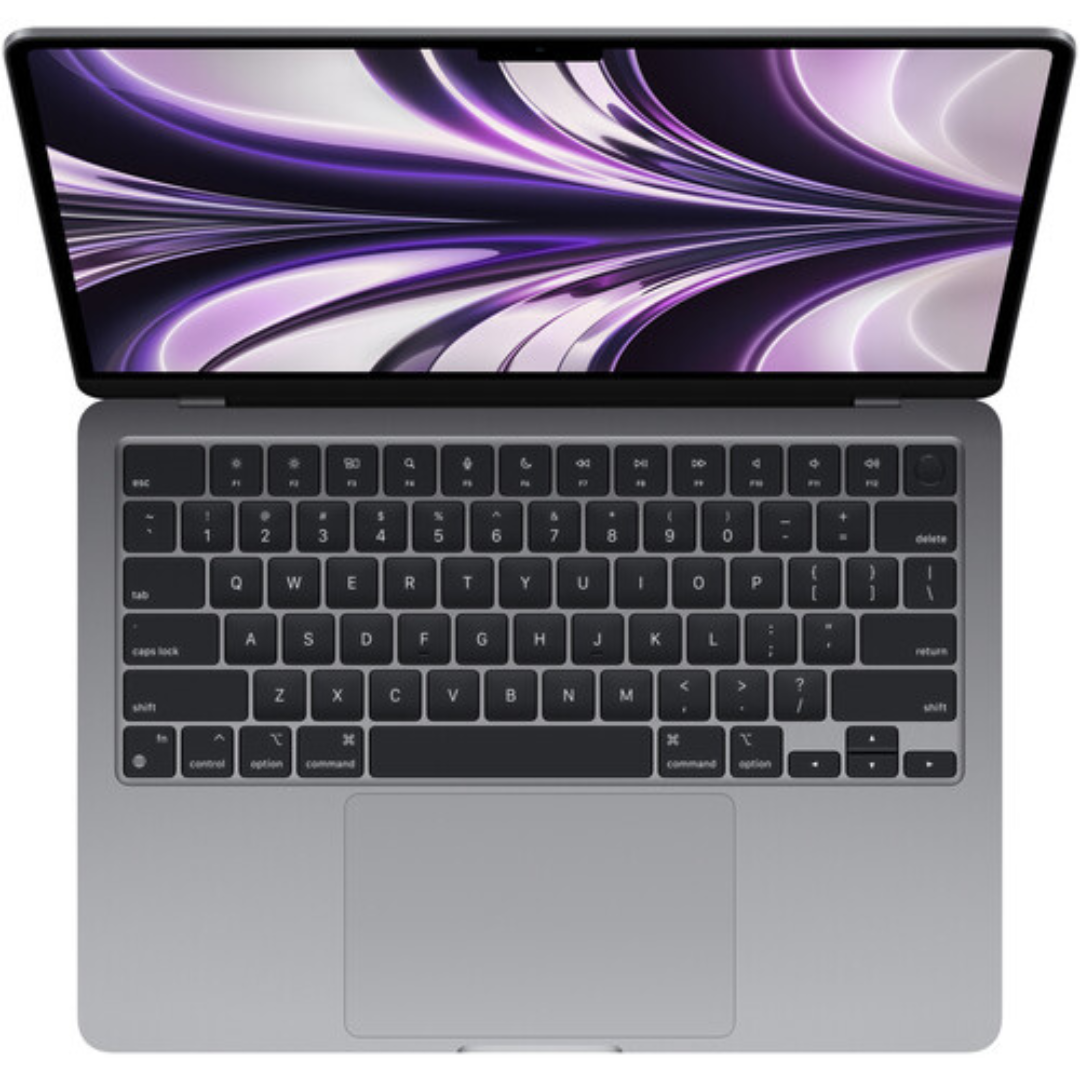 Apple Macbook Air M2 chip 8 core CPU - 10 core GPU, 8GB RAM, 512GB SSD, MacOS Monterey 12, 13.6”, Retina Display (2560 x 1664), 1080P FHD camera, Fingerprint reader, Backlit keyboard-MLY03LL/A0