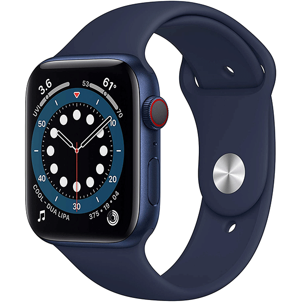 New Apple Watch Series 6 (GPS, 44mm) - Blue Aluminum Case with Deep Navy Sport Band0