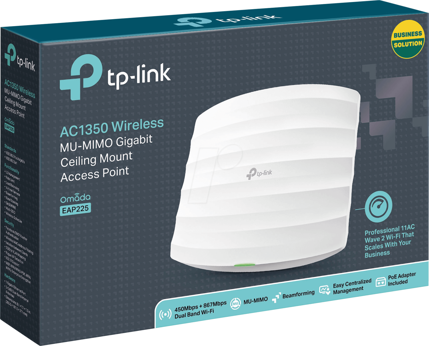 TP-Link TL-EAP225 AC1350 Wireless MU-MIMO Gigabit Ceiling Mount Access Point EAP225 V3