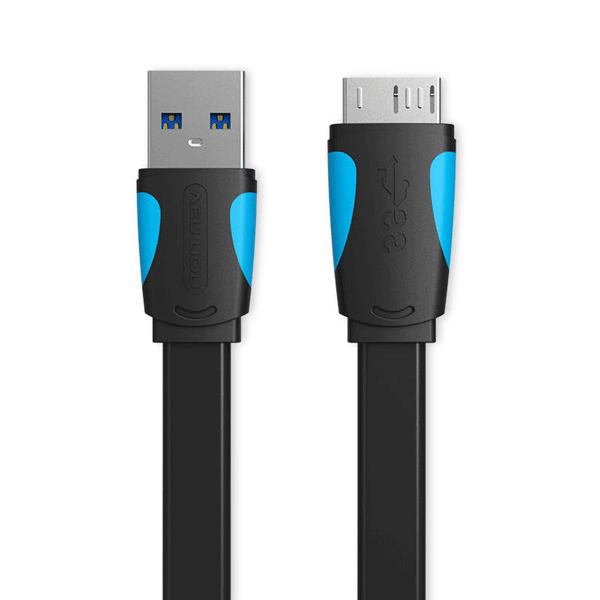 Vention VAS-A12-B050 Flat USB 3.0 Male to Micro B Male DATA Cable for External Harddisk 0.5 Meter Black3