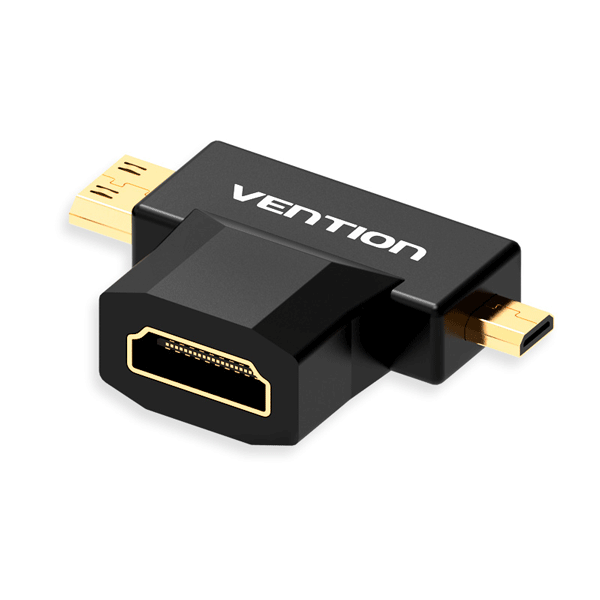 VENTION MINI HDMI MALE + MICRO HDMI MALE TO HDMI FEMALE ADAPTER - VEN-AGDB02