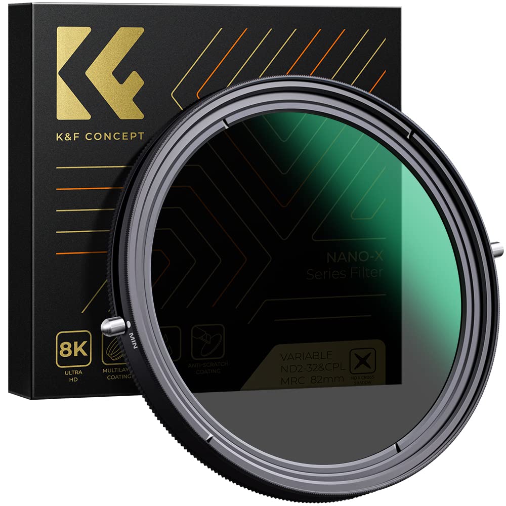 K&F Concept 77mm Nano-X Series 2-in-1 Variable ND4-ND64 & CPL Filter0