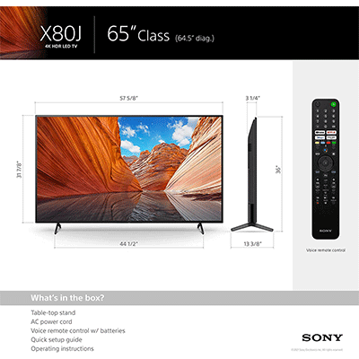 65X80J Sony 65 Inch X80J 4K SMART ANdroid TV With Google TV( KD-65X80J/KD65X80J)3
