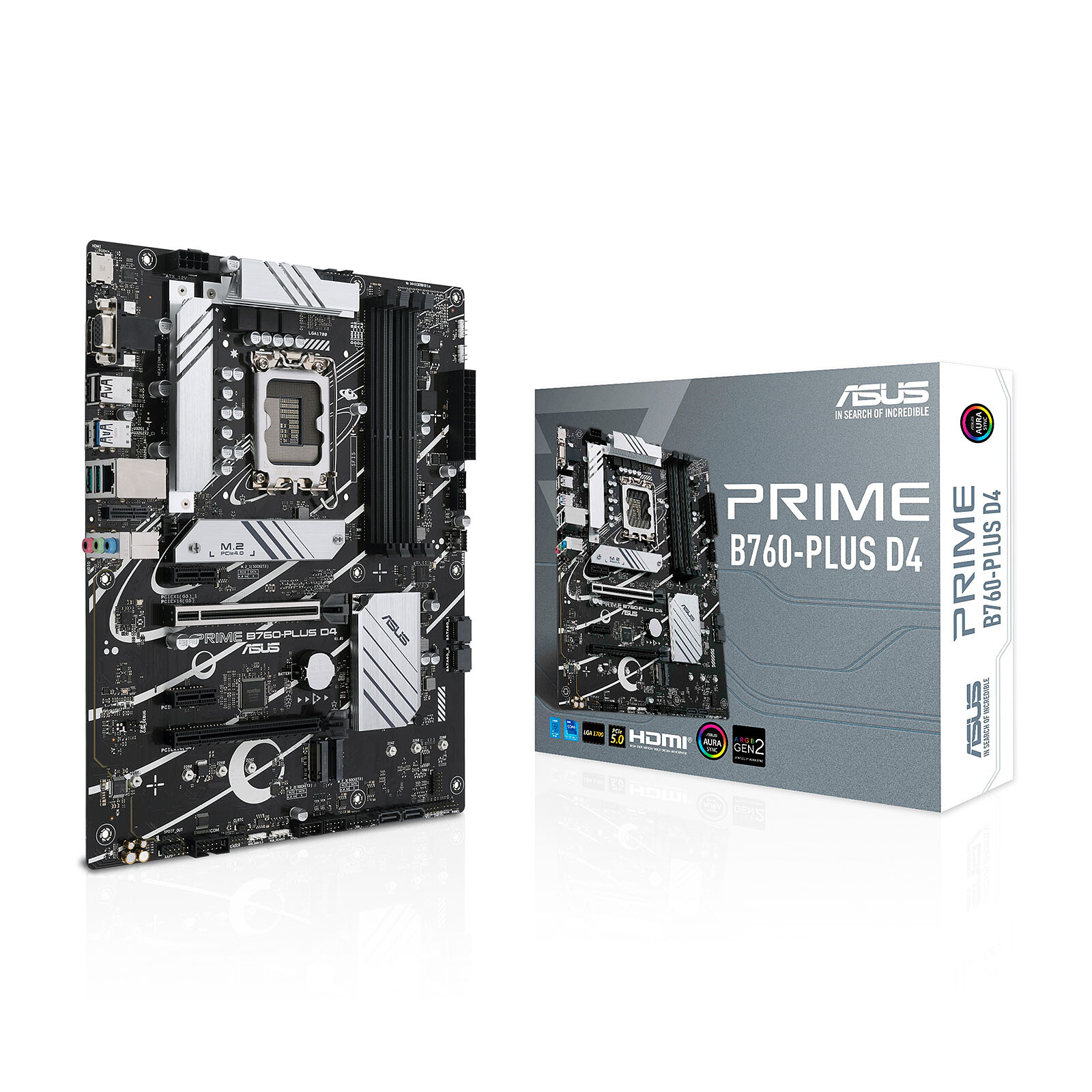 Custom Gaming Desktop PC, ASUS Prime B760-PLUS D4 Motherboard, Intel Core i7-12700 Processor, DeepCool LE520 240mm ARGB AIO CPU Liquid Cooler Black- 01GAM00072