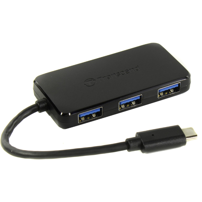 Transcend 4-Port HUB USB 3.1 Gen 1 Type C, Black – TS-HUB2C2