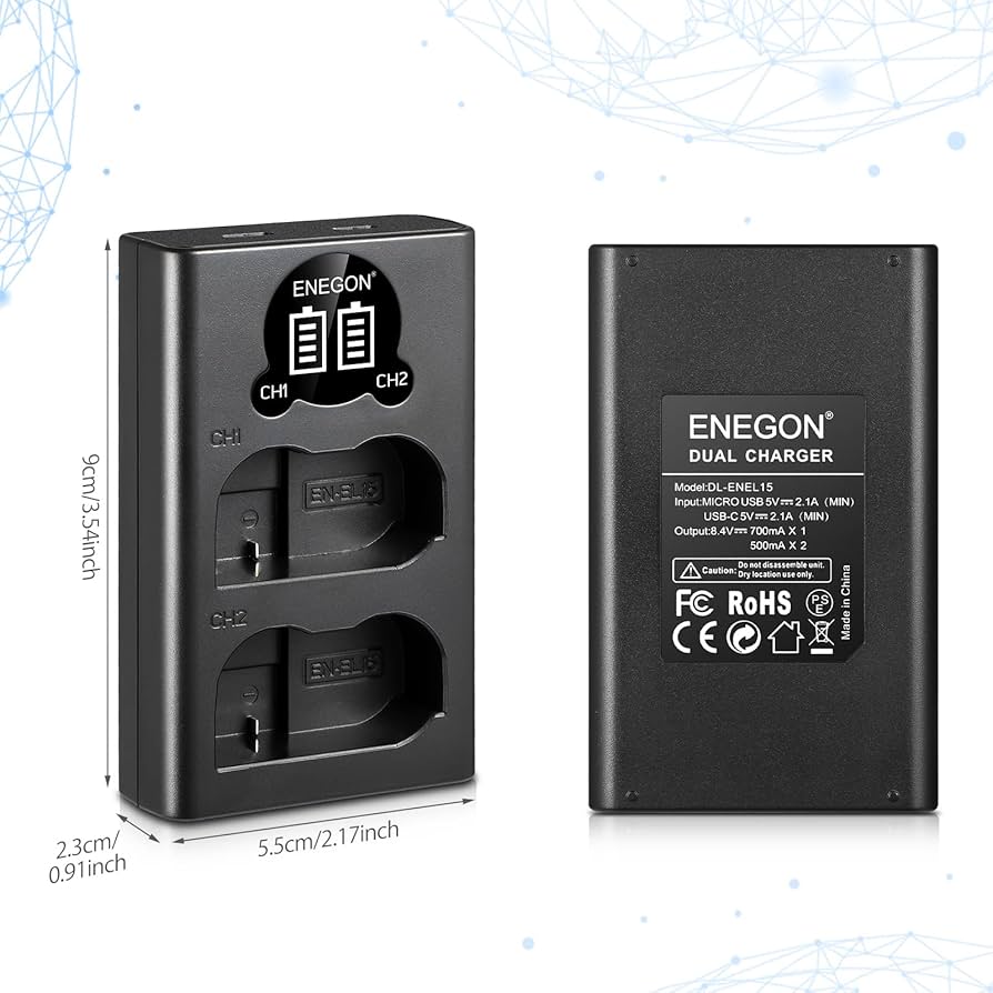 Caisi EN‑EL15c Dual Battery Charger USB Type‑C3