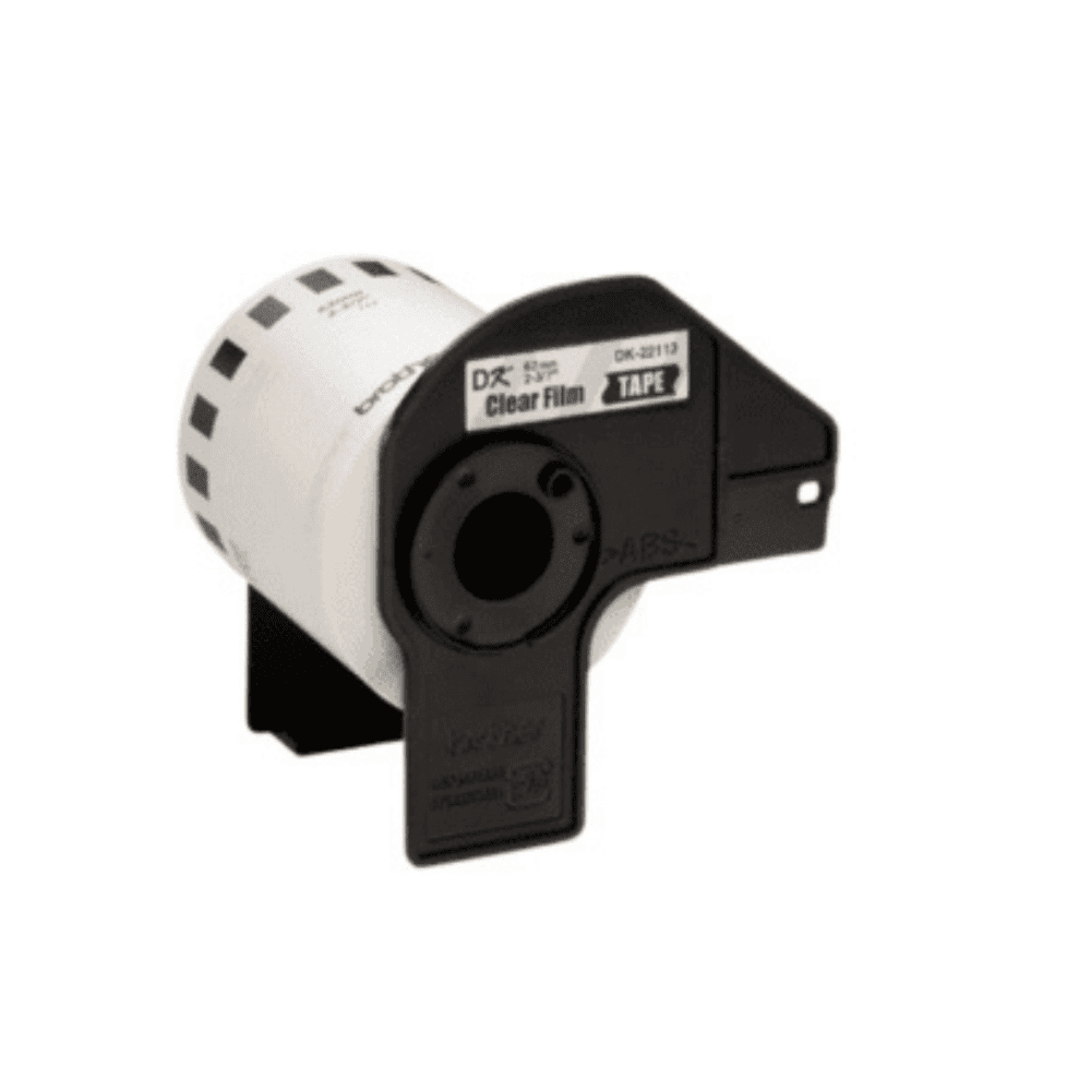  Brother DK-22113 Black on Clear Continous Paper Laber roll 62mm0