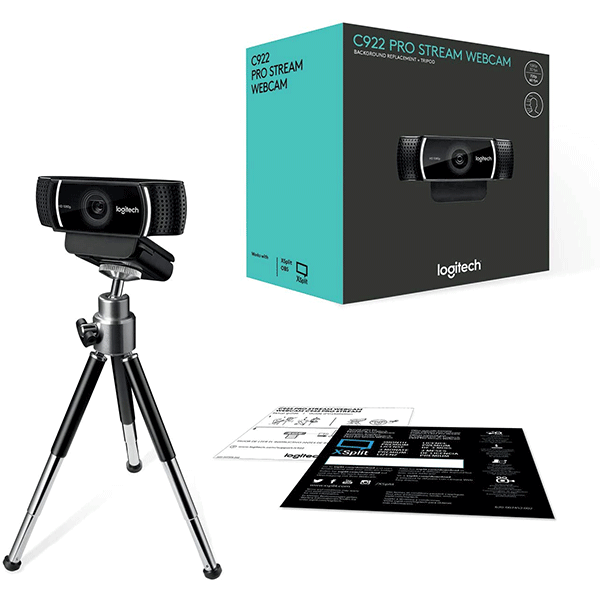 Logitech C922 Webcam with Tripod Stand - 960-0010884