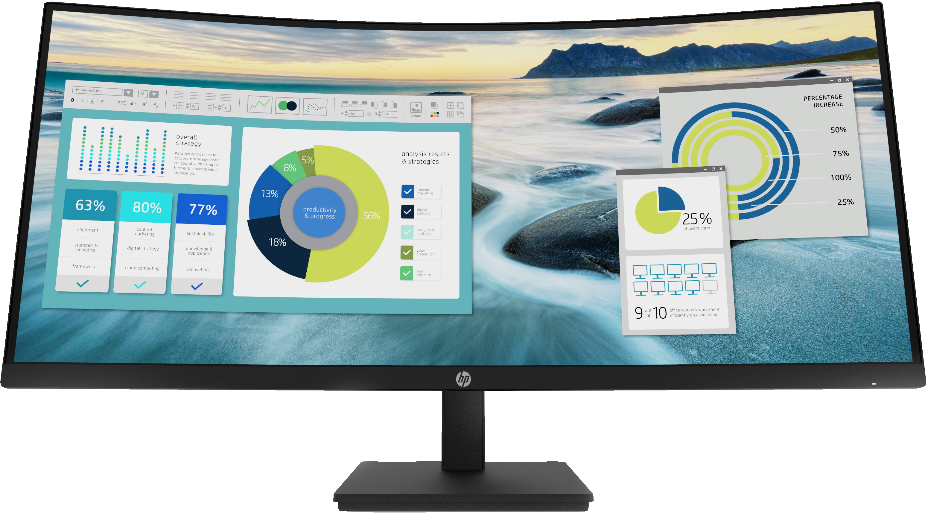 HP P34hc G4 WQHD USB-C Curved Monitor 34″– 21Y56AS