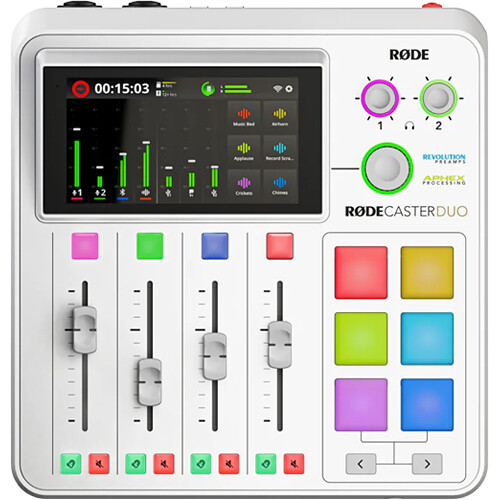 RODE RODECaster Duo Integrated Audio Production Studio (White)0