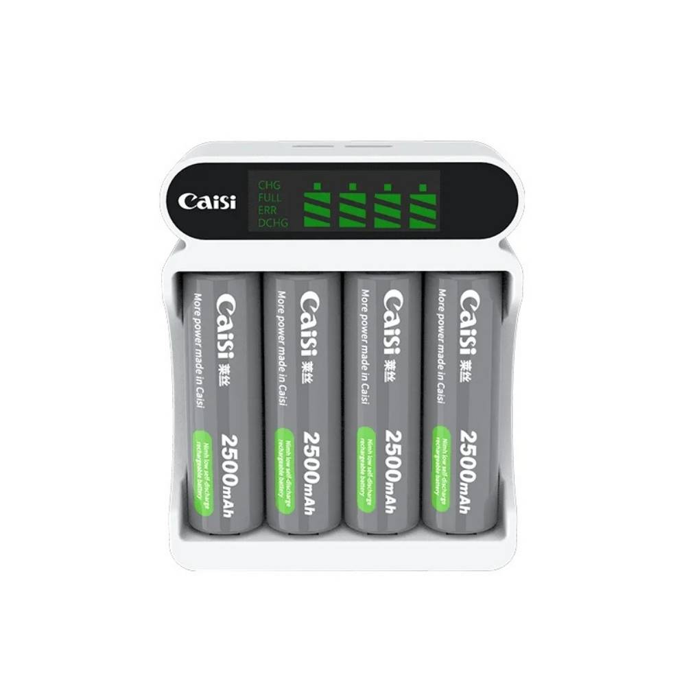 Caisi Smart AA & AAA Battery Charger With Lcd0