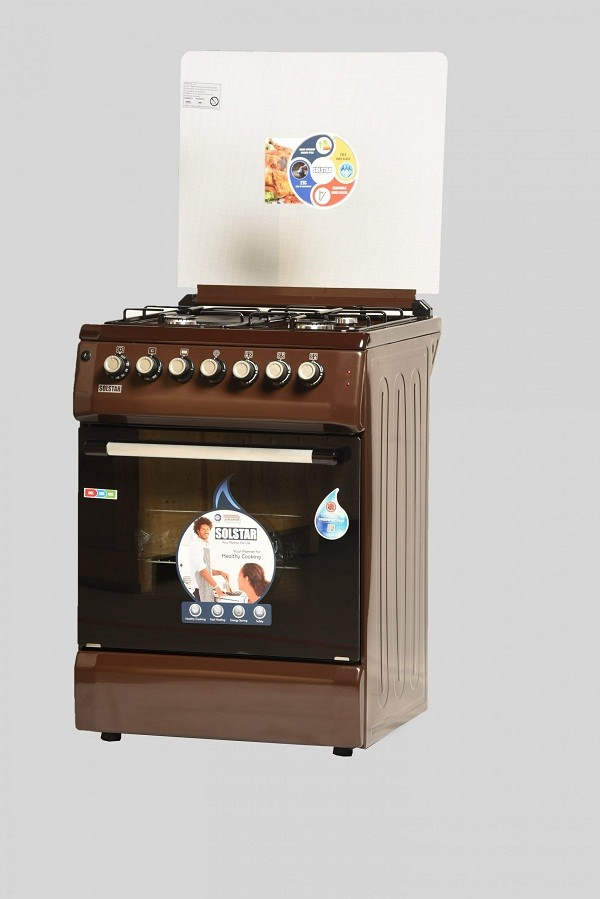 Solstar SO631DKEBRBSS 60cm Cooker – 3 Gas + 1 Hotplate0