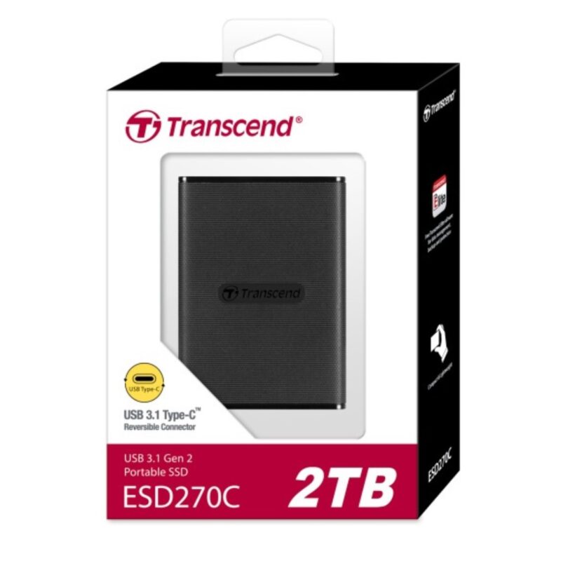 Transcend 2TB ESD270C Portable SSD USB 3.1 Gen 2 USB Type-C0