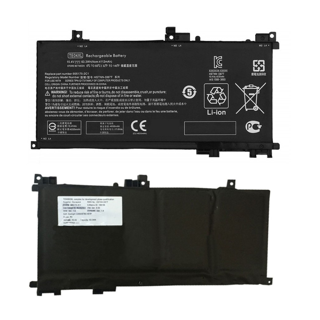 15.4V 63.3WH HP Omen 15-ax210ms 15-ax200nw battery- TE04XL4