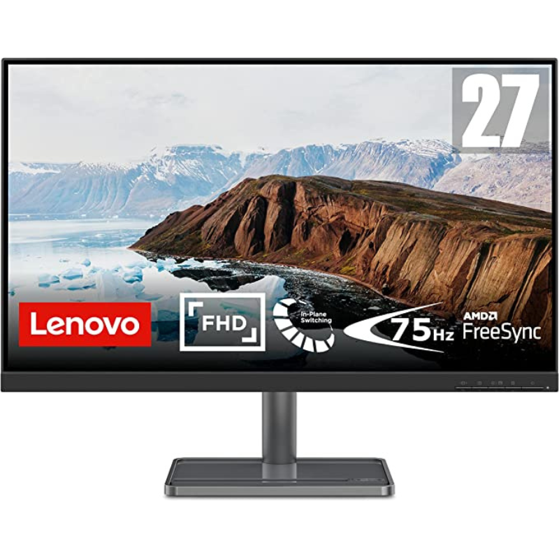 Lenovo L27i-30 27.0″ FHD Monitor, Raven Black Color – 66BFKAC2UK2